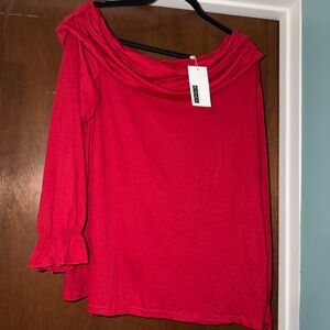 NEW NWT OFF SHOULDER Elegant Red Women's Top. MUST BE BUNDLED